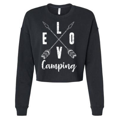 Love Camping Arrows Cropped Pullover Crew