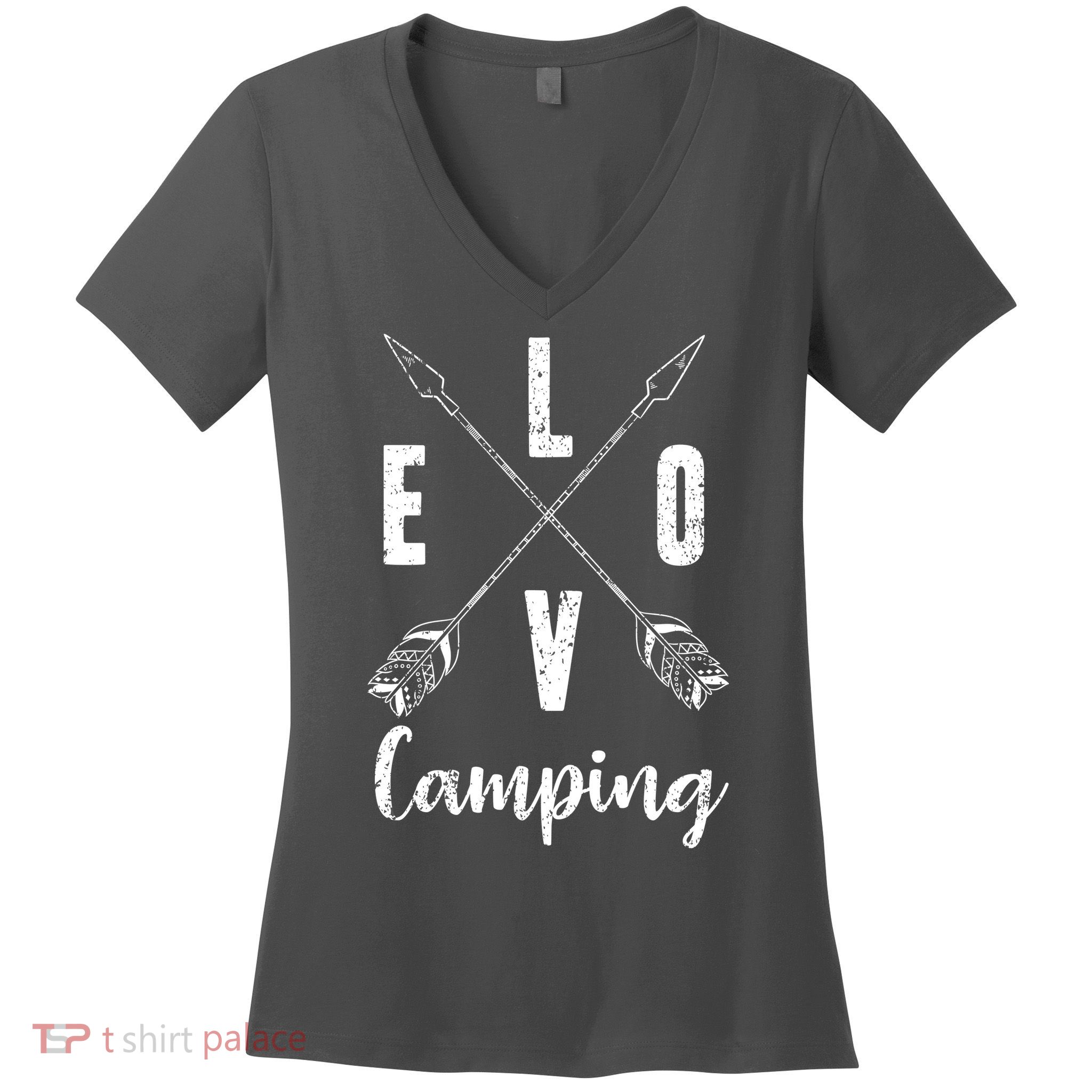 Love Camping Arrows Women's V-Neck T-Shirt