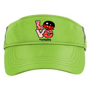 Love Camping Cartoon Adult Drive Performance Visor