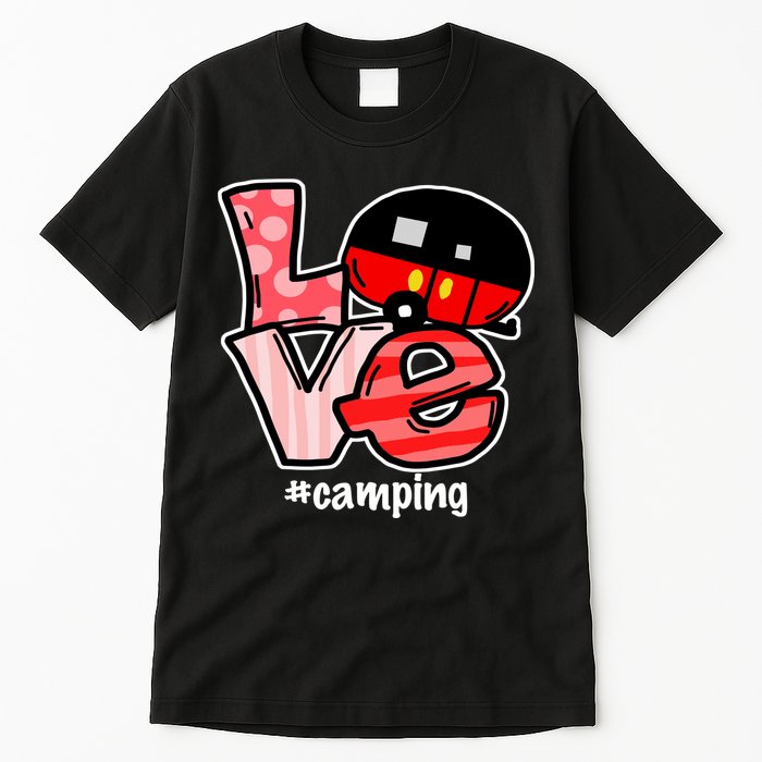 Love Camping Cartoon Tall T-Shirt