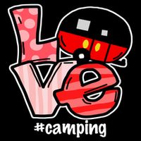 Love Camping Cartoon Tall T-Shirt