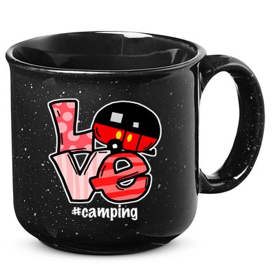 Love Camping Cartoon 15oz Campfire Ceramic Mug
