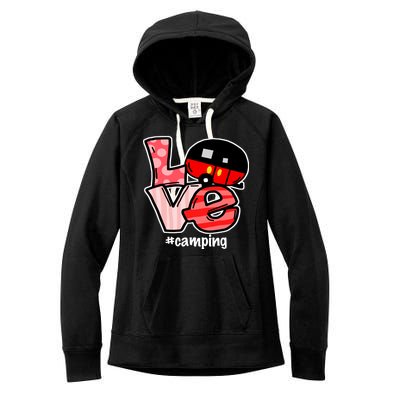 Love Camping Cartoon Women's Fleece Hoodie