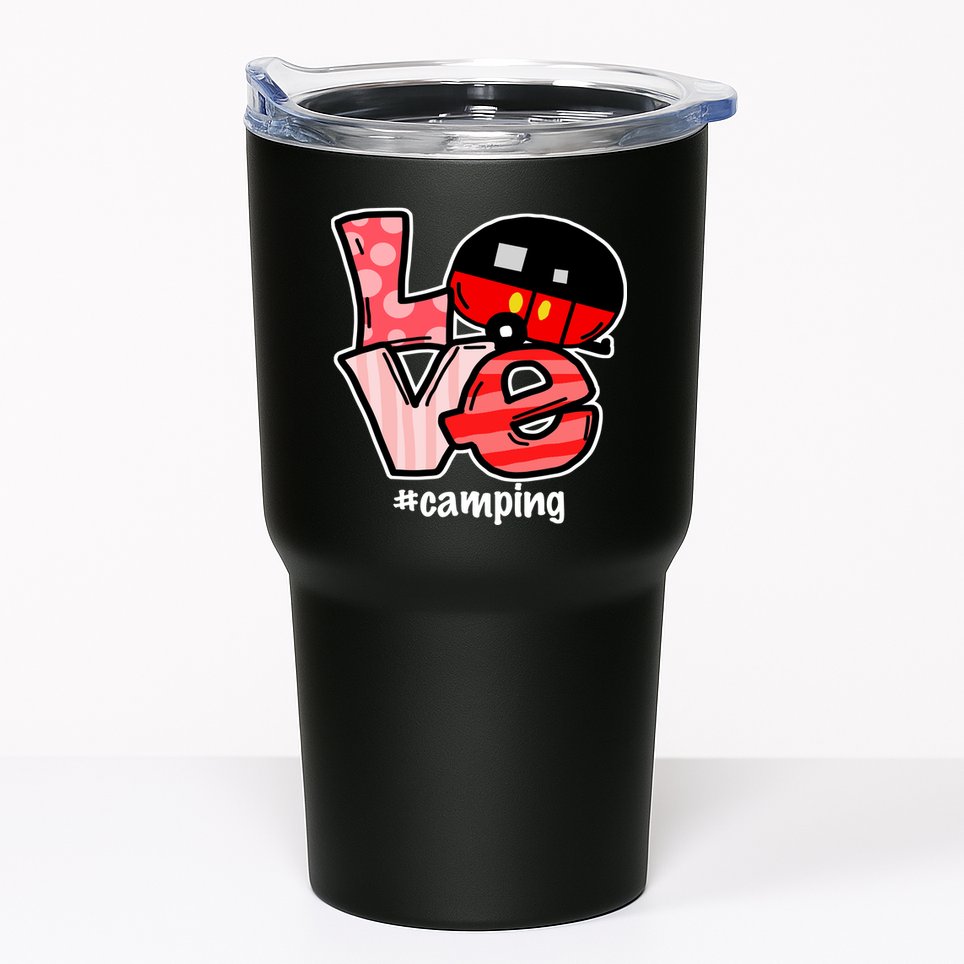 Love Camping Cartoon Tumbler