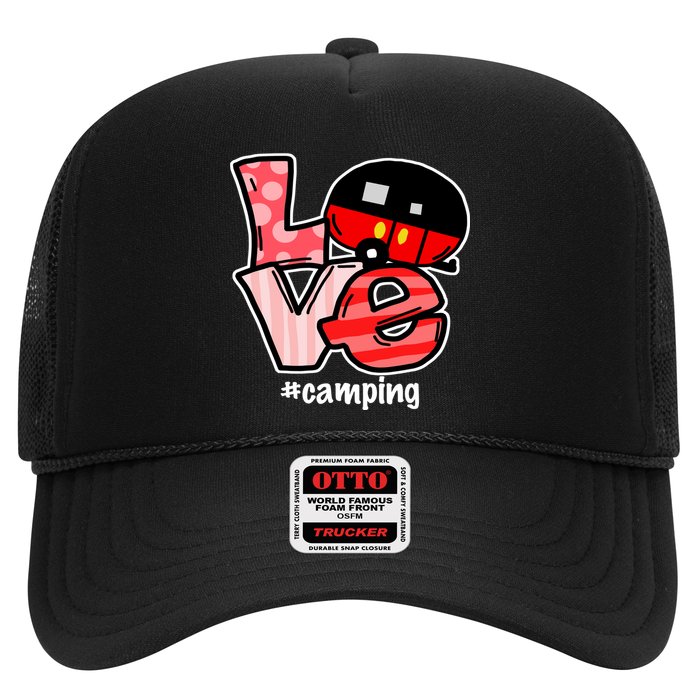 Love Camping Cartoon Trucker Hat