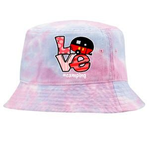 Love Camping Cartoon Tie-Dyed Bucket Hat