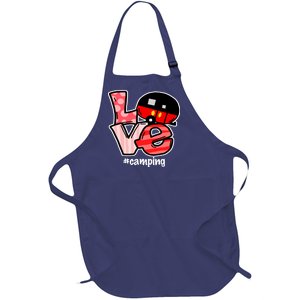 Love Camping Cartoon Full-Length Apron With Pockets