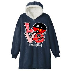 Love Camping Cartoon Hooded Wearable Blanket