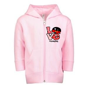 Love Camping Cartoon Toddler Zip Fleece Hoodie