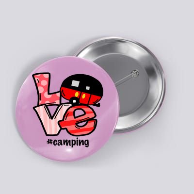 Love Camping Cartoon Button