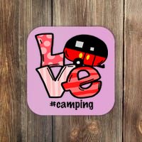 Love Camping Cartoon Coaster