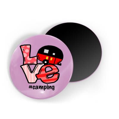 Love Camping Cartoon Magnet