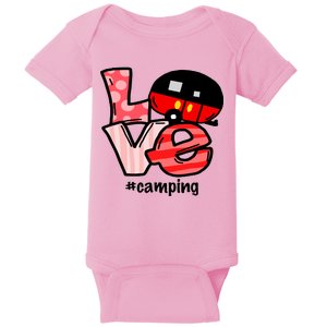 Love Camping Cartoon Baby Bodysuit