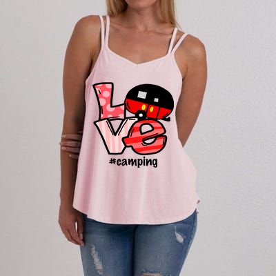 Love Camping Cartoon Women's Strappy Tank