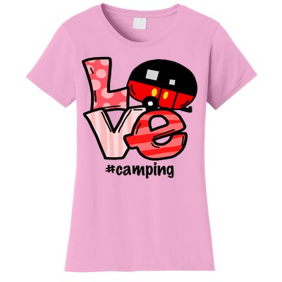 Love Camping Cartoon Women's T-Shirt