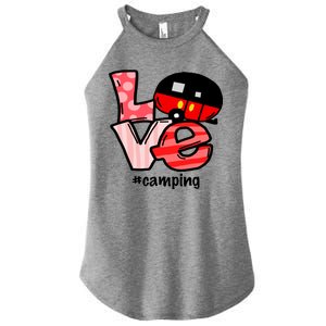 Love Camping Cartoon Women’s Perfect Tri Rocker Tank