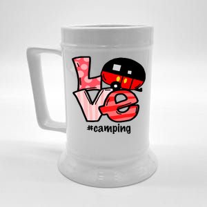 Love Camping Cartoon Beer Stein