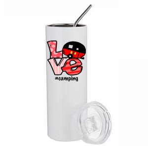 Love Camping Cartoon Stainless Steel Tumbler