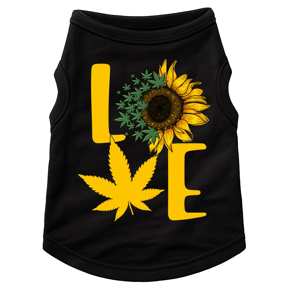 Love Cannabis Sunflower Doggie Tank