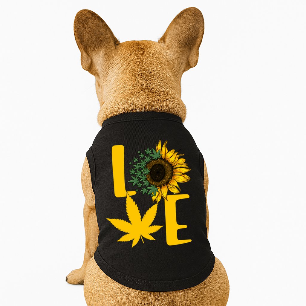 Love Cannabis Sunflower Doggie Tank