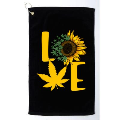 Love Cannabis Sunflower Platinum Collection Golf Towel