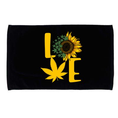 Love Cannabis Sunflower Microfiber Hand Towel