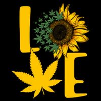 Love Cannabis Sunflower Zip Tote Bag