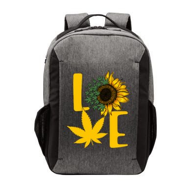 Love Cannabis Sunflower Vector Backpack