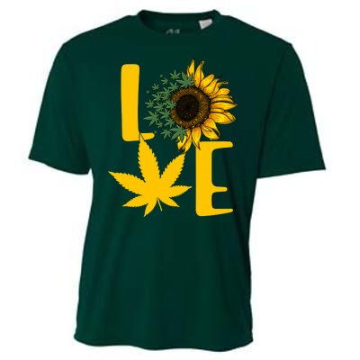 Love Cannabis Sunflower Cooling Performance Crew T-Shirt