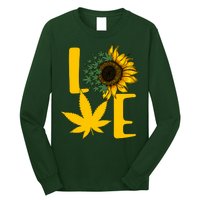 Love Cannabis Sunflower Long Sleeve Shirt