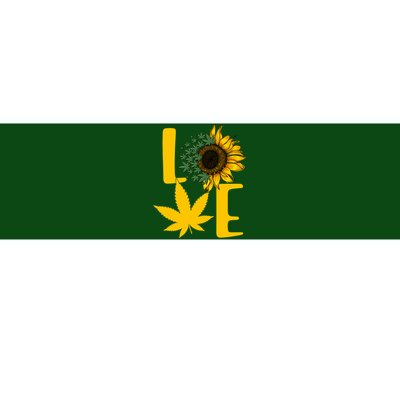 Love Cannabis Sunflower Bumper Sticker