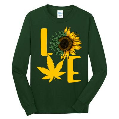 Love Cannabis Sunflower Tall Long Sleeve T-Shirt