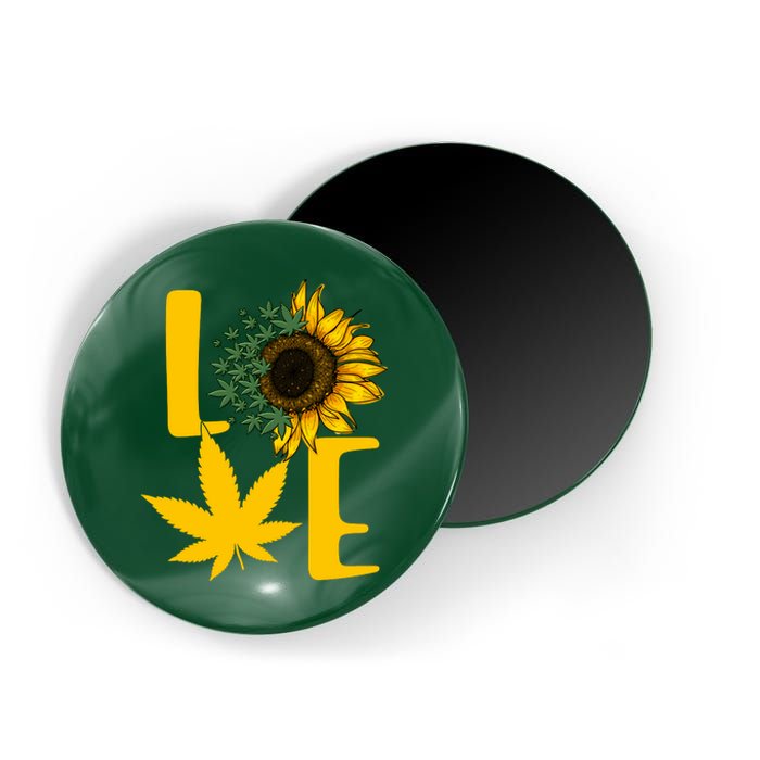 Love Cannabis Sunflower Magnet