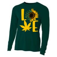 Love Cannabis Sunflower Cooling Performance Long Sleeve Crew