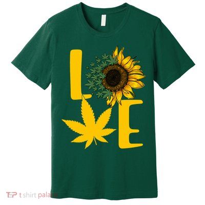 Love Cannabis Sunflower Premium T-Shirt
