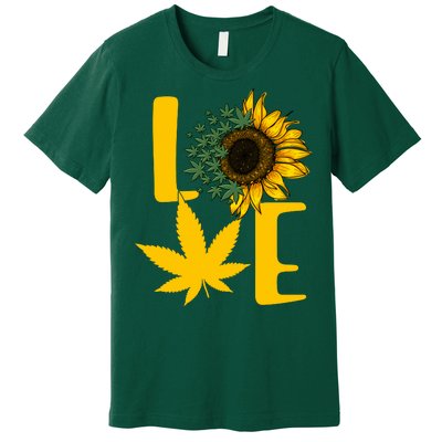 Love Cannabis Sunflower Premium T-Shirt