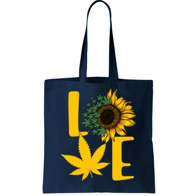 Love Cannabis Sunflower Tote Bag