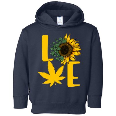 Love Cannabis Sunflower Toddler Hoodie