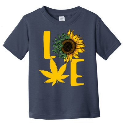 Love Cannabis Sunflower Toddler T-Shirt