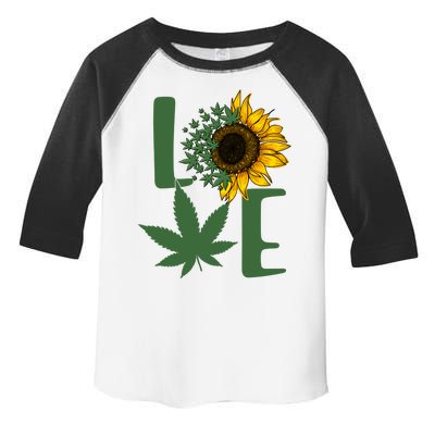 Love Cannabis Sunflower Toddler Fine Jersey T-Shirt