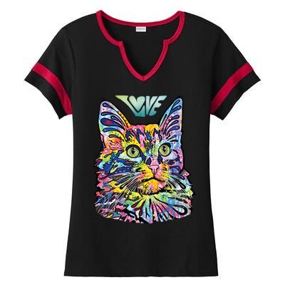 Love Cat Dean Russo Ladies Halftime Notch Neck Tee