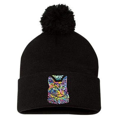 Love Cat Dean Russo Pom Pom 12in Knit Beanie