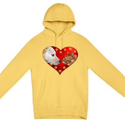 Love Cats and Dogs Premium Pullover Hoodie