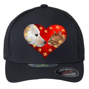 Love Cats and Dogs Flexfit Unipanel Trucker Cap