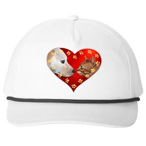 Love Cats and Dogs Snapback Five-Panel Rope Hat