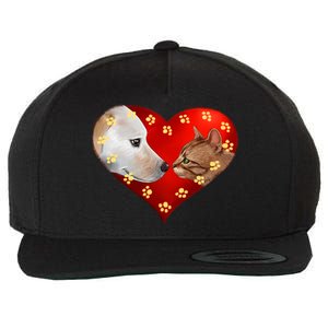 Love Cats and Dogs Wool Snapback Cap