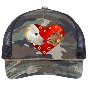 Love Cats and Dogs Retro Rope Trucker Hat Cap