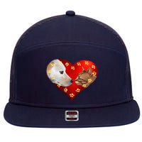 Love Cats and Dogs 7 Panel Mesh Trucker Snapback Hat