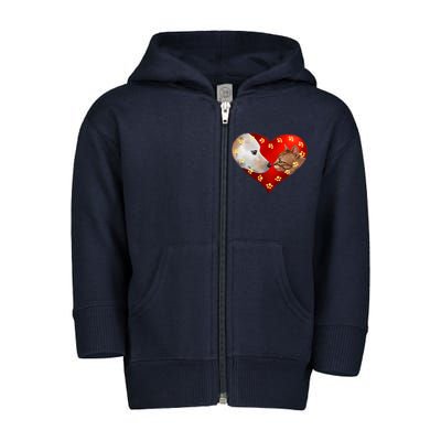 Love Cats and Dogs Toddler Zip Fleece Hoodie