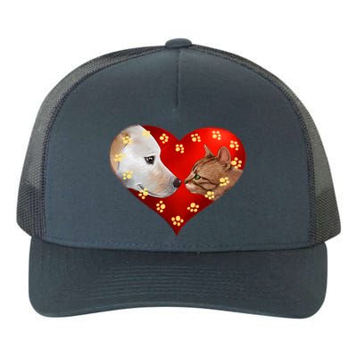 Love Cats and Dogs Yupoong Adult 5-Panel Trucker Hat